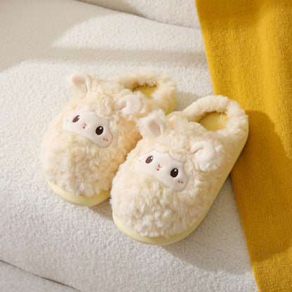 Fluffy Llama Plush Slippers