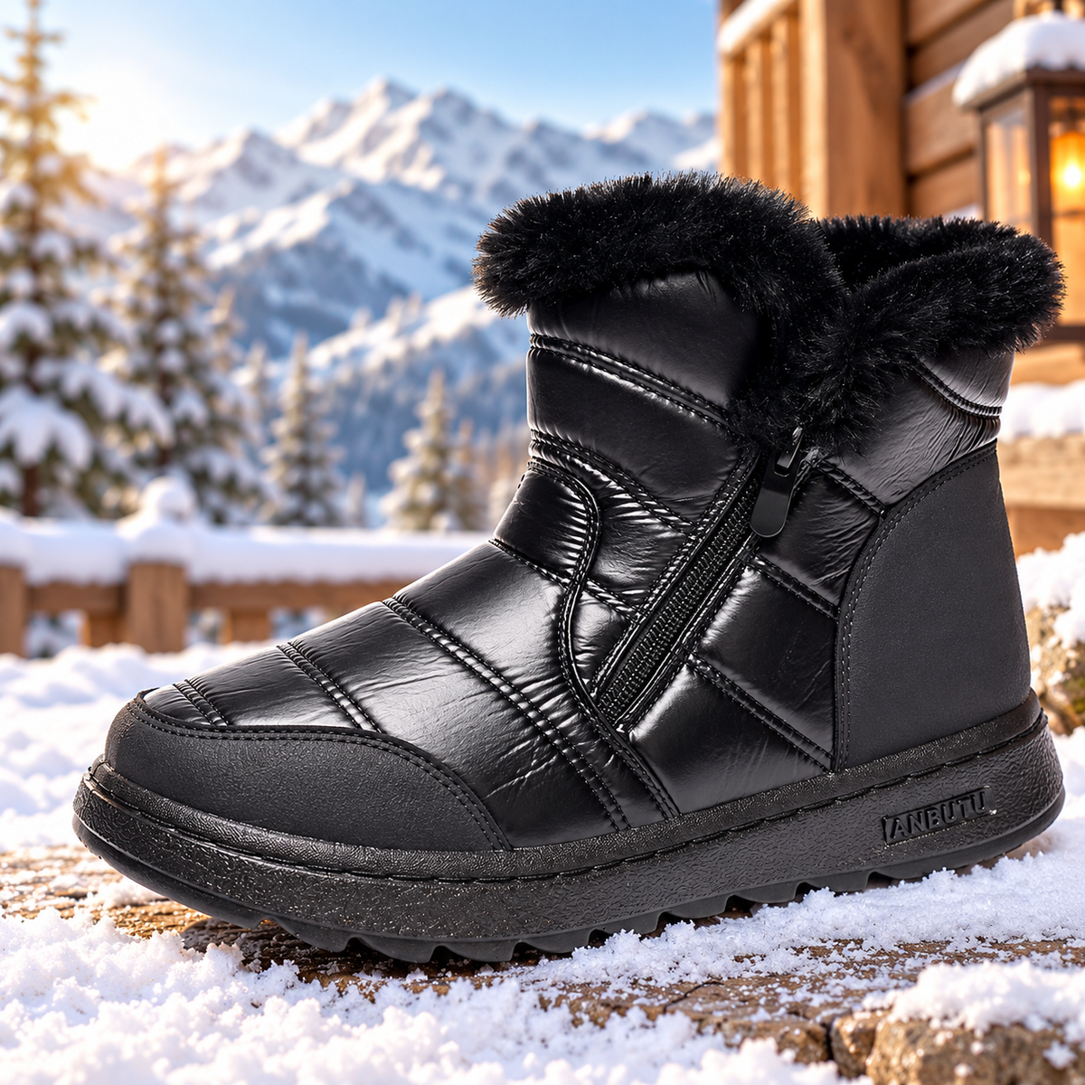 Plush-Lined Winter Snow Boots for Women