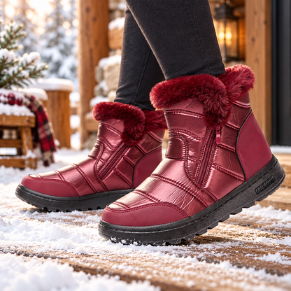 Plush-Lined Winter Snow Boots for Women
