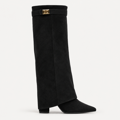Sleek Chunky-Heel Mid-Calf Boots for Women