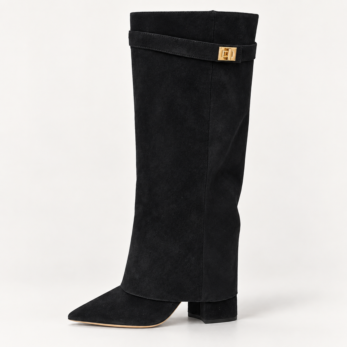 Sleek Chunky-Heel Mid-Calf Boots for Women