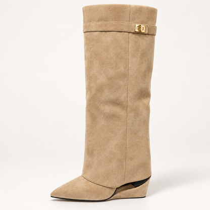 Sleek Chunky-Heel Mid-Calf Boots for Women