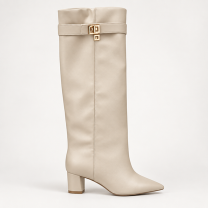 Sleek Chunky-Heel Mid-Calf Boots for Women
