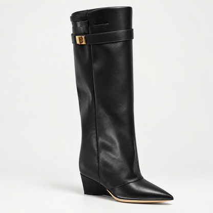 Sleek Chunky-Heel Mid-Calf Boots for Women