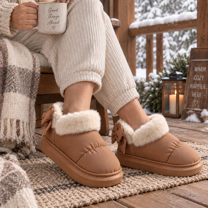 Plush-Lined Ankle Boots for Winter