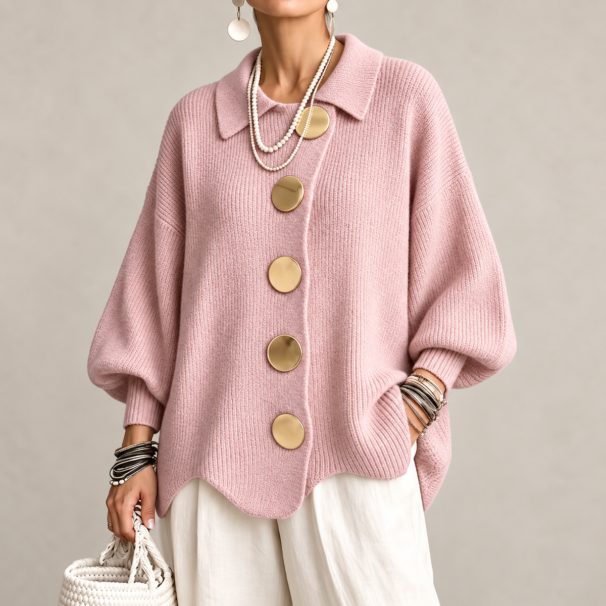 Classic Button Knit Cardigan
