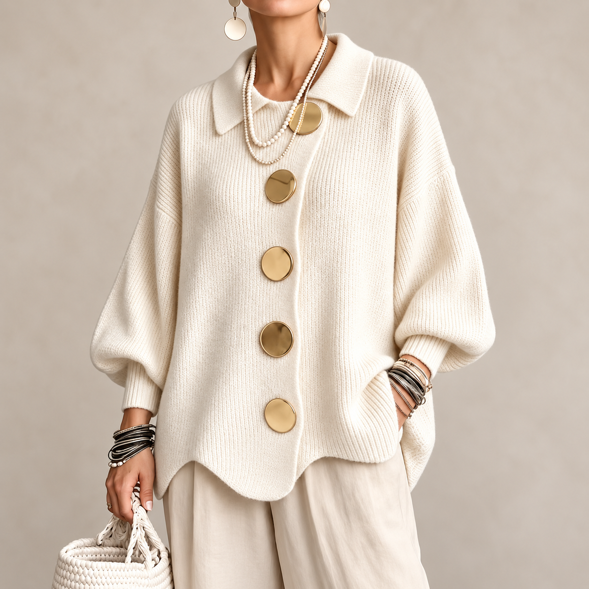 Classic Button Knit Cardigan