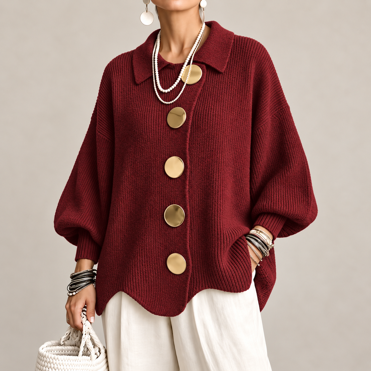 Classic Button Knit Cardigan