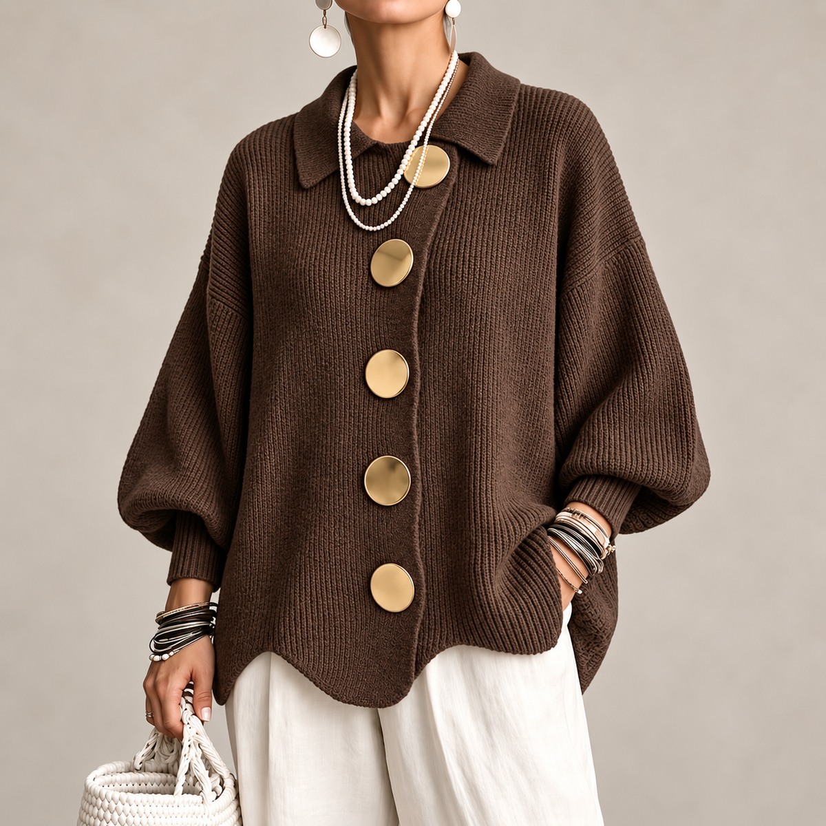Classic Button Knit Cardigan
