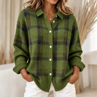 Relaxed Plaid Button-Down Shirt