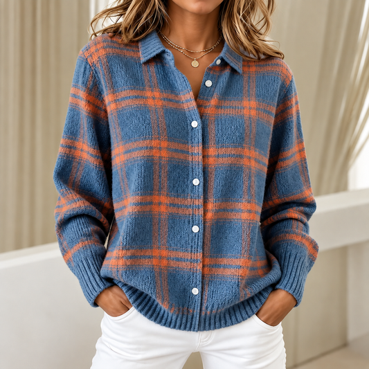 Relaxed Plaid Button-Down Shirt