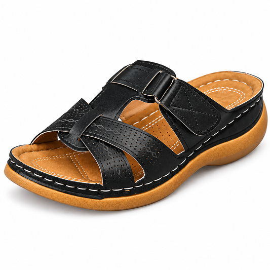 Cushioned Cross-Strap Platform Sandals for Women