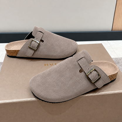 Cushioned Roman Strap Slides for Women
