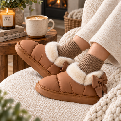 Plush-Lined Ankle Boots for Winter
