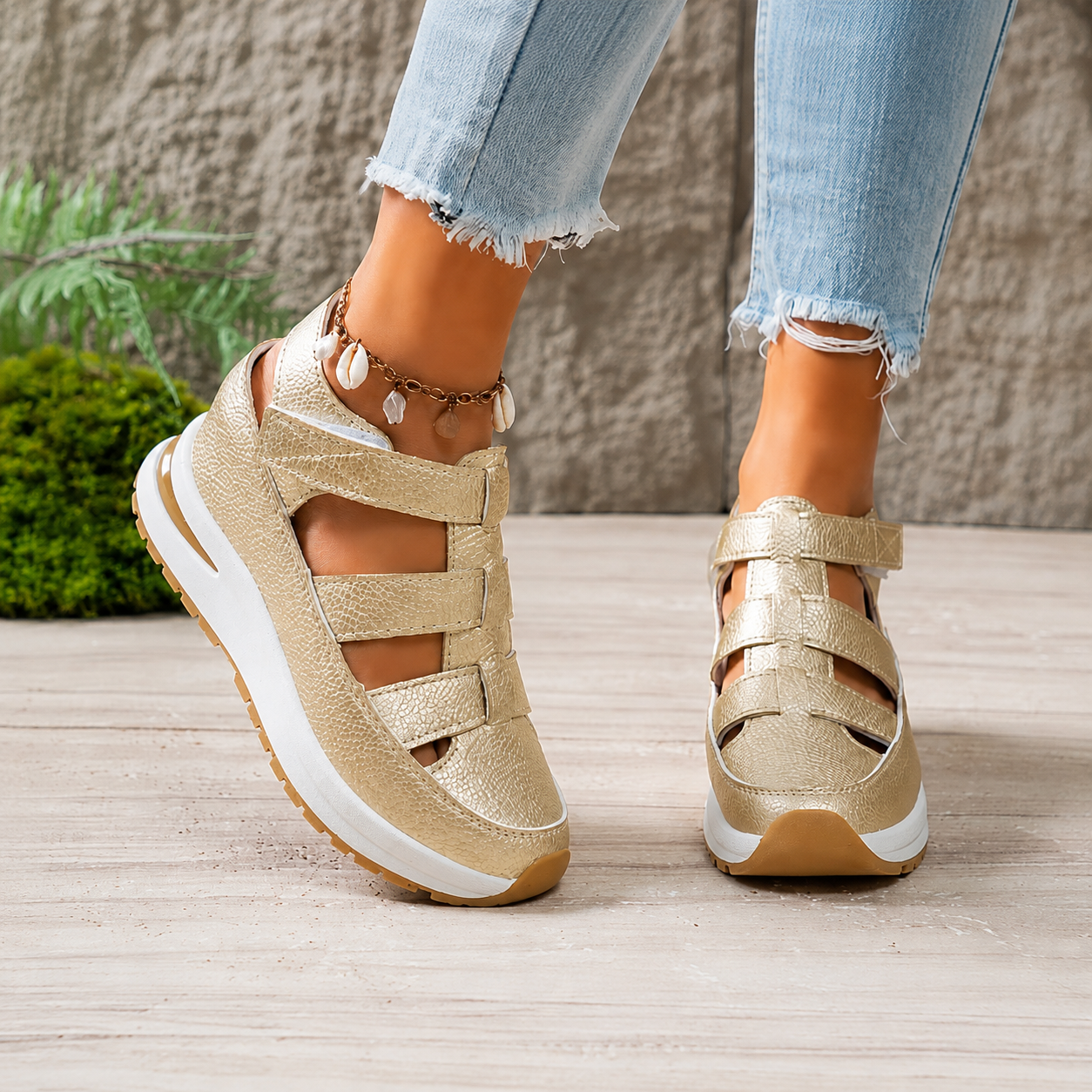 Orthopedic Wedge High Sneakers