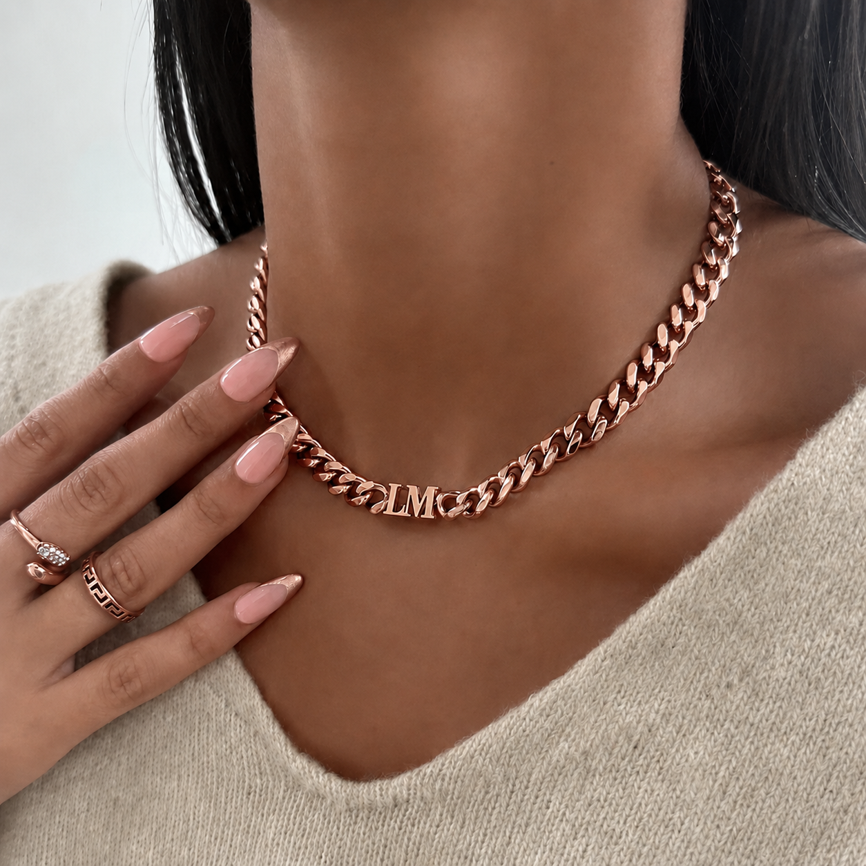 Personalized Cuban Chain - 2 Letters