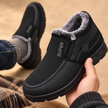 Fleece-Lined Warm Slip-On Winter Shoes for Men