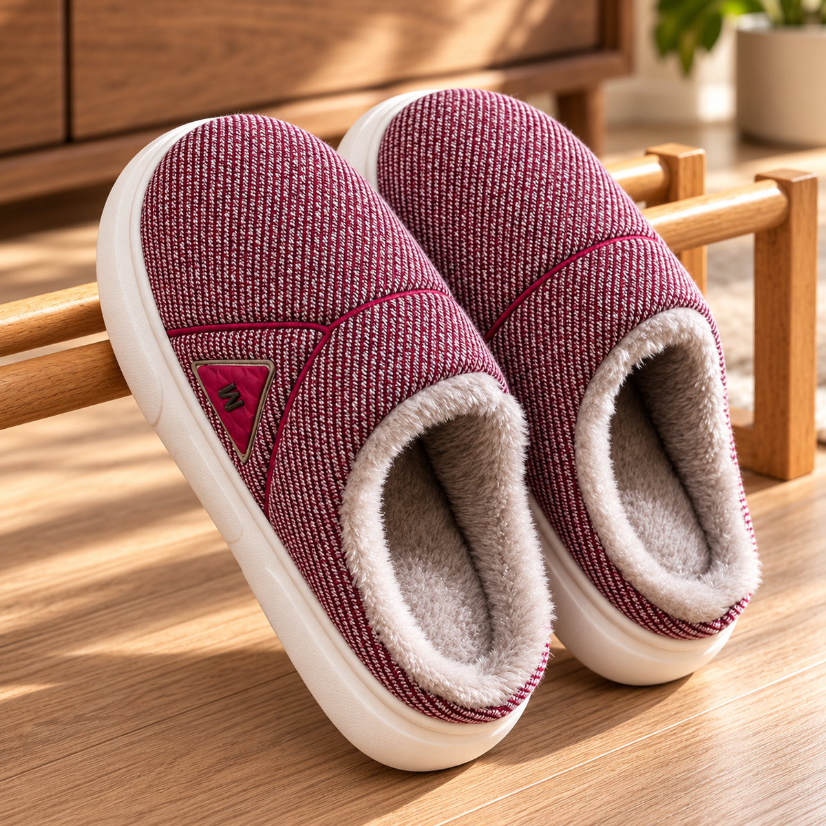 Non-Slip Fleece House Slippers for Women & Men