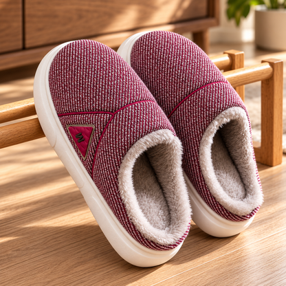 Non-Slip Fleece House Slippers for Women & Men