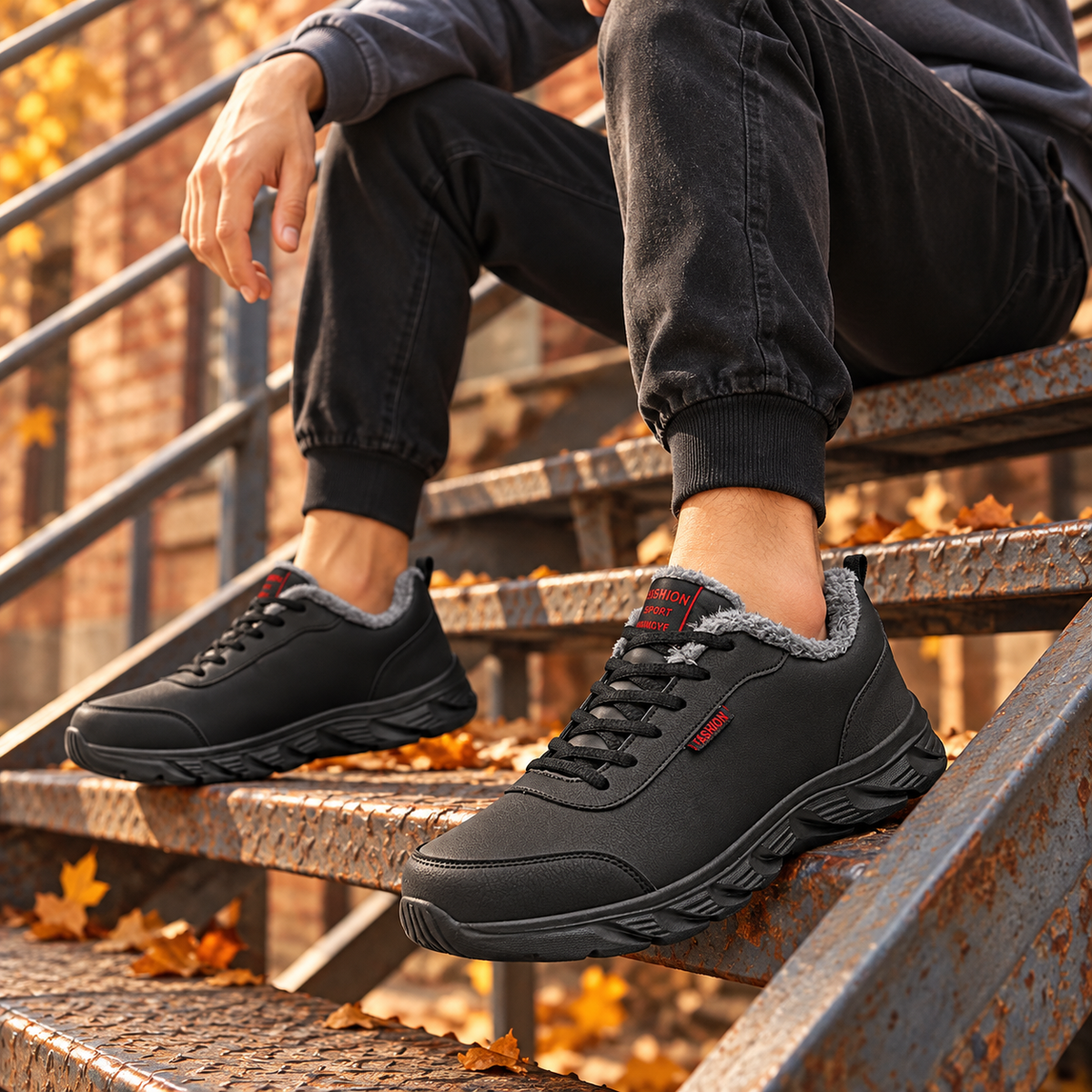 Fleece-Lined Waterproof Sneakers for Men