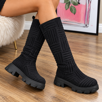Cozy Platform Mid-Calf Boots for Women