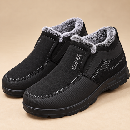 Fleece-Lined Warm Slip-On Winter Shoes for Men