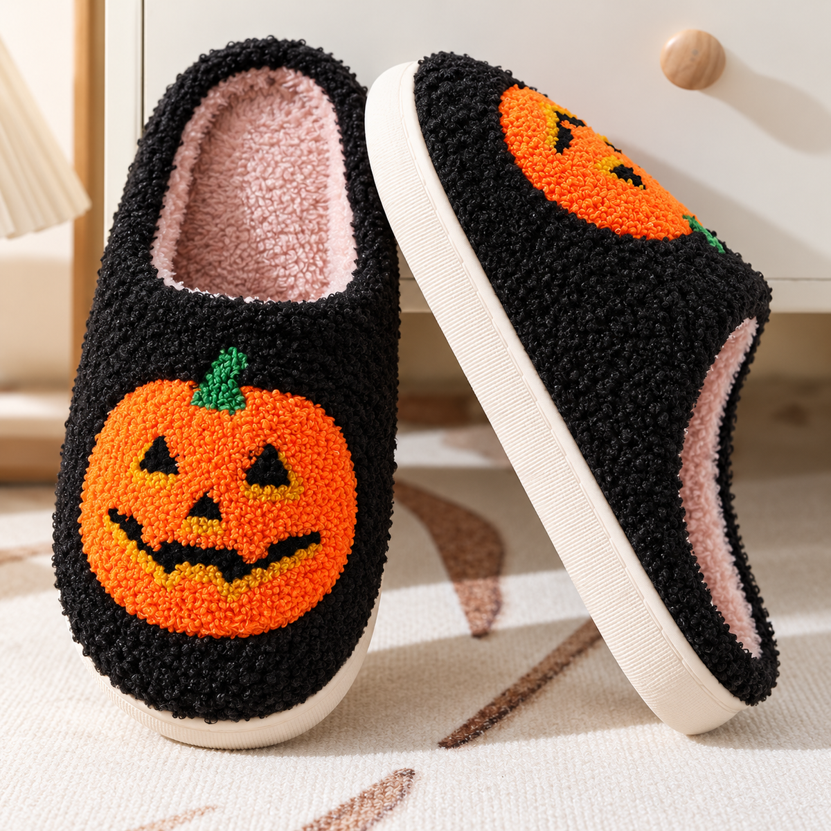 Cozy Pumpkin House Slippers
