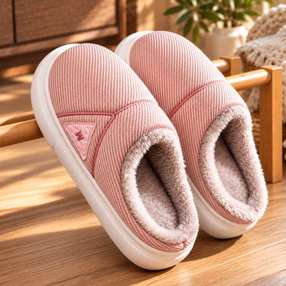 Non-Slip Fleece House Slippers for Women & Men