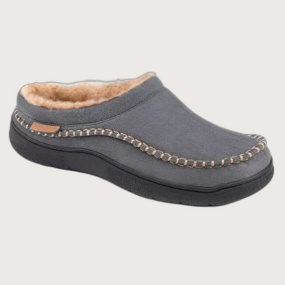 Fleece-lined Suede Slippers for Men