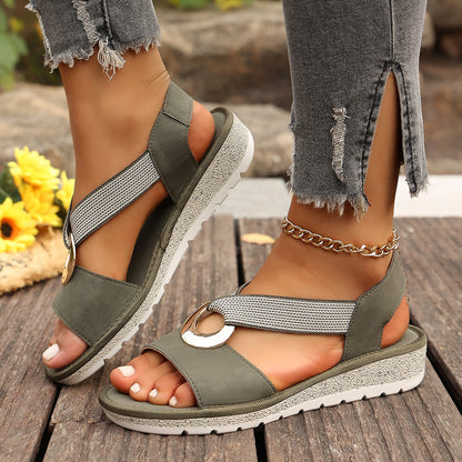 Breezy Wedge Sandals side profile