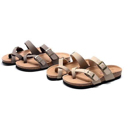 Cork Slippers Women's Non-slip Soft Bottom Flip Flops