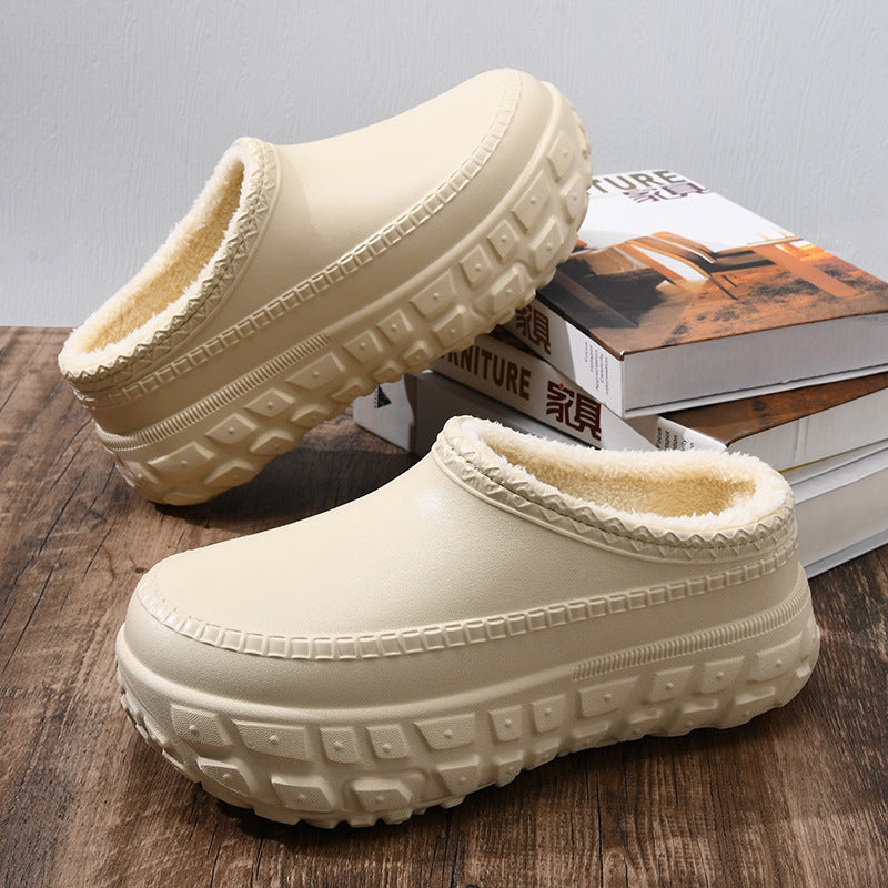 Resin Sole Fur Slippers
