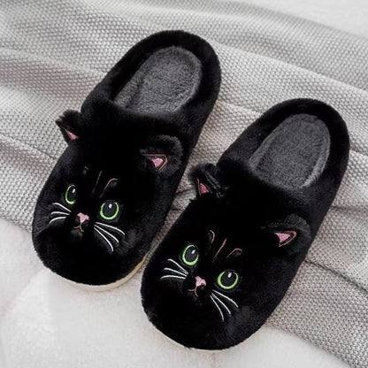 Cozy Kitten Plush Slippers
