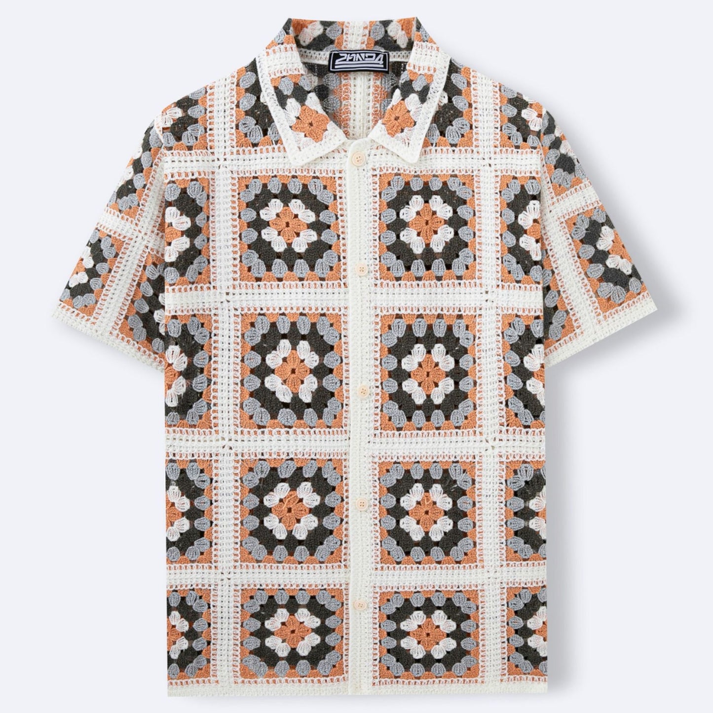 Mosaic Crochet Shirt