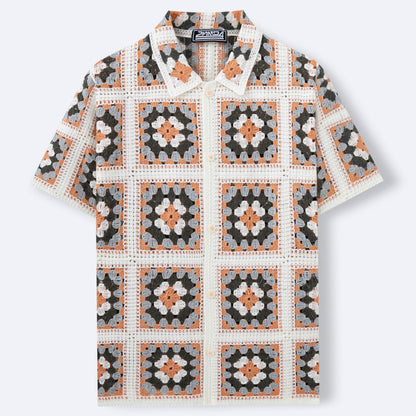 Mosaic Crochet Shirt