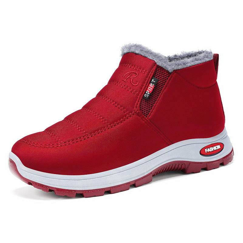 Fleece-Lined Slip-On Winter Snow Boots for Women