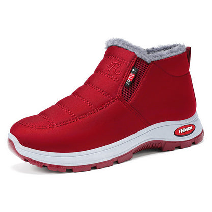 Fleece-Lined Slip-On Winter Snow Boots for Women