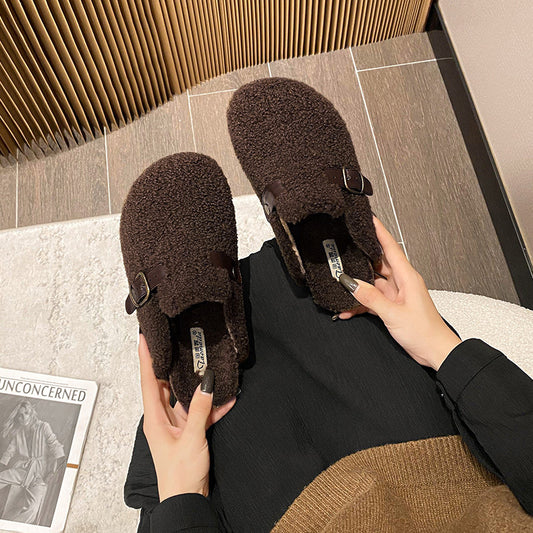 Velvet Padded Cotton Slippers