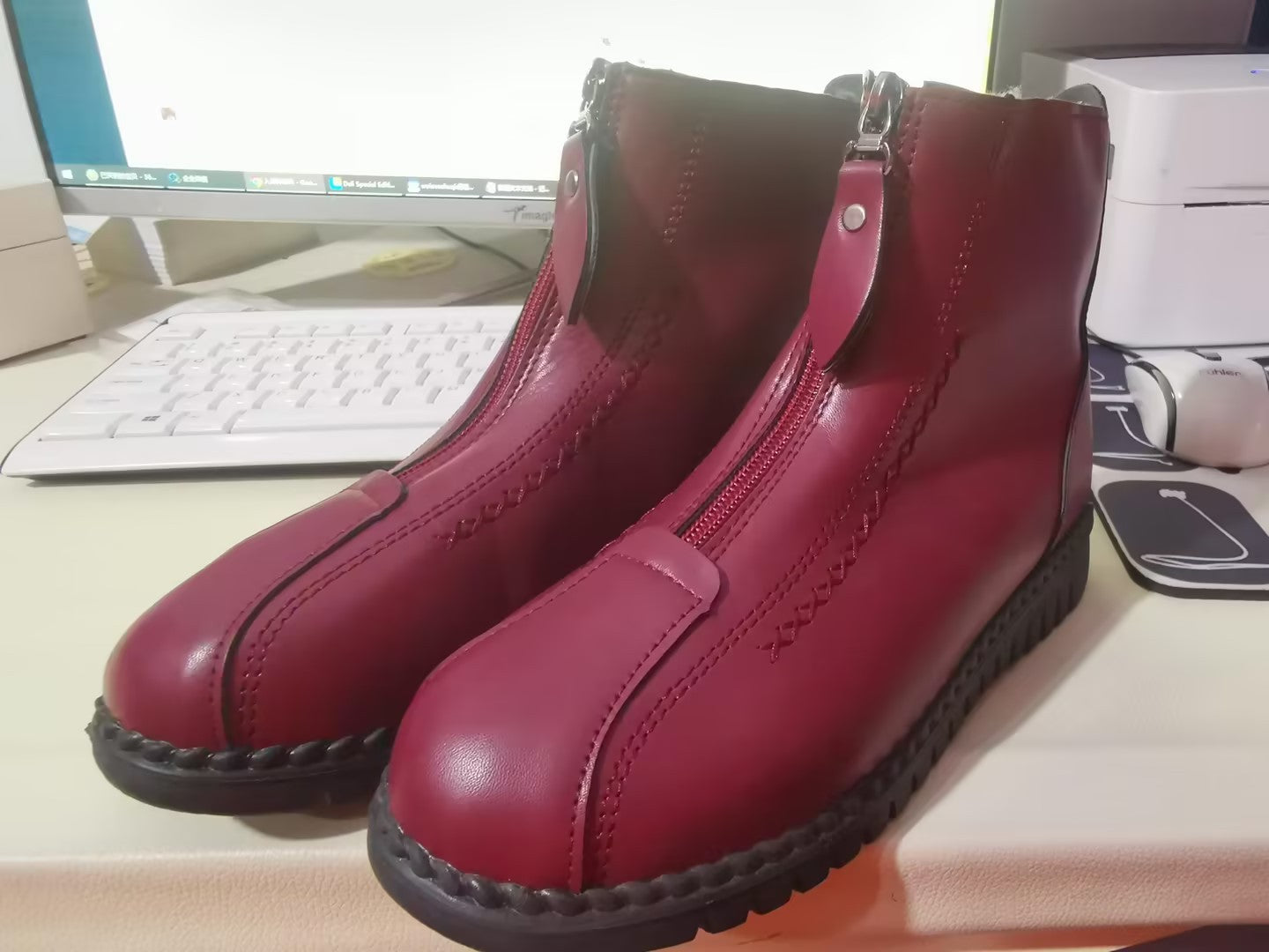 Zipper Ankle Boots