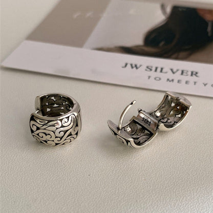 Cloud Motif Drop Earrings scale reference