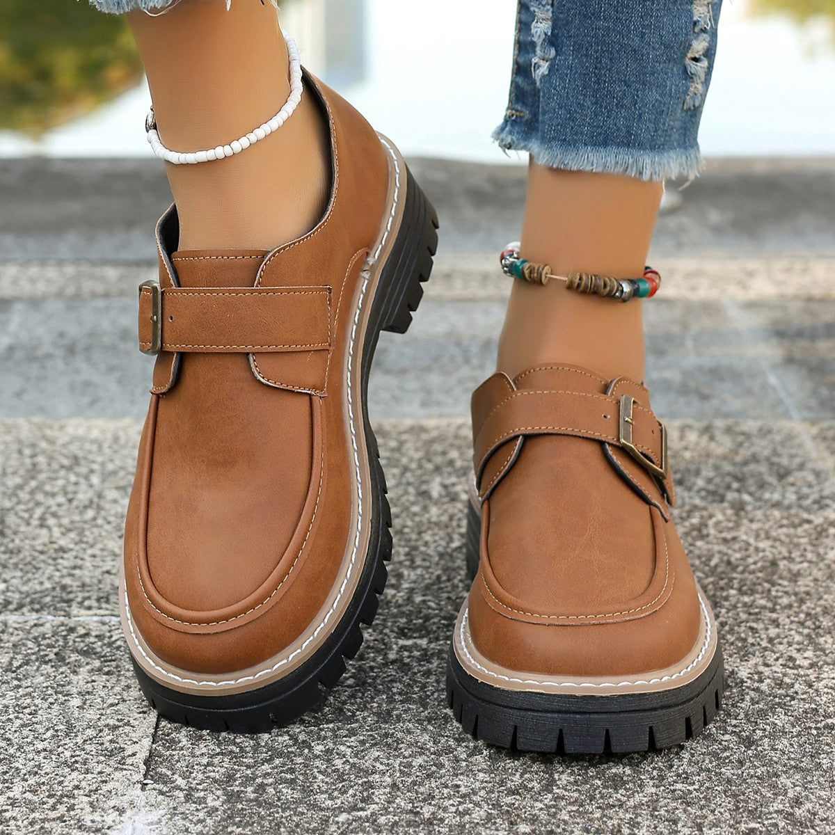 Loafers styled with an outfit