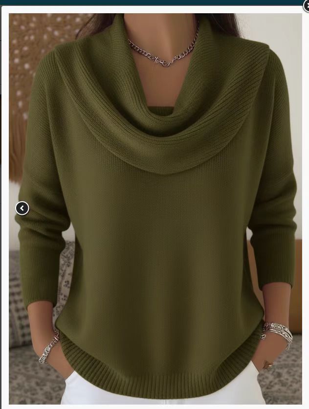 Knit sweater in army green