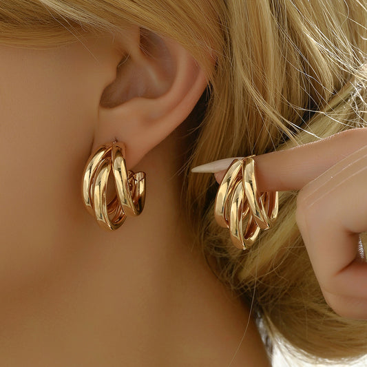 Pearl Tassel Drop Earrings in Gold