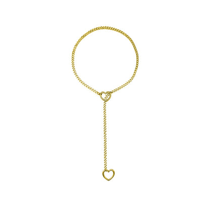 Cuban Adjustable Heart Necklace