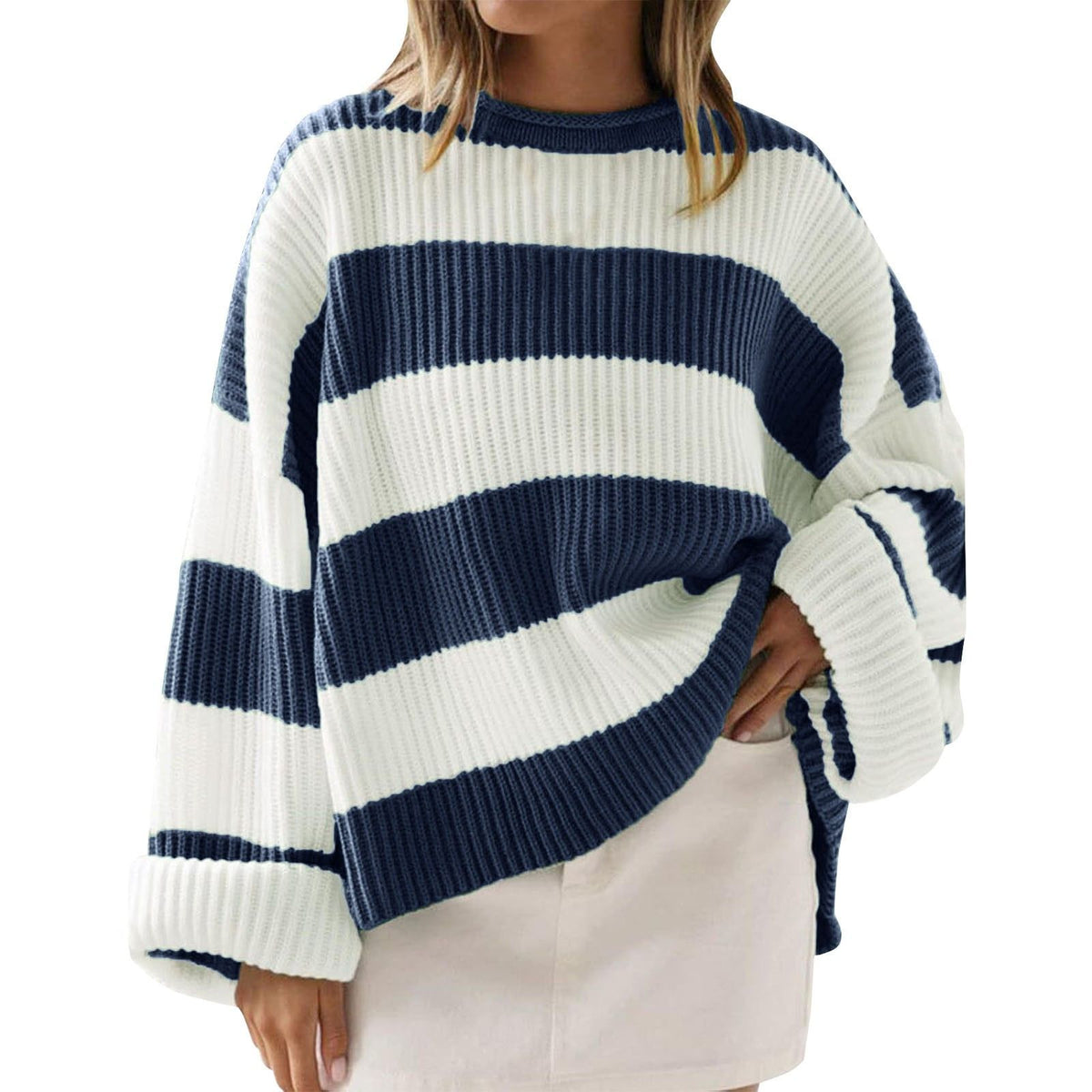 Striped sweater in blue