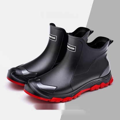 Rubber outsole with deep grip tread for wet surfaces