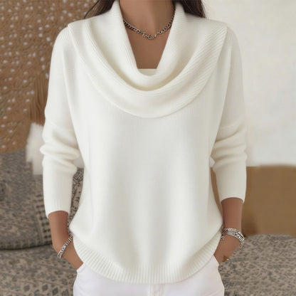 Knit sweater in white