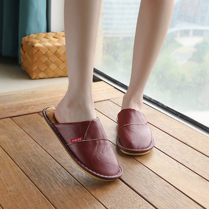 Non-slip Leather Slippers